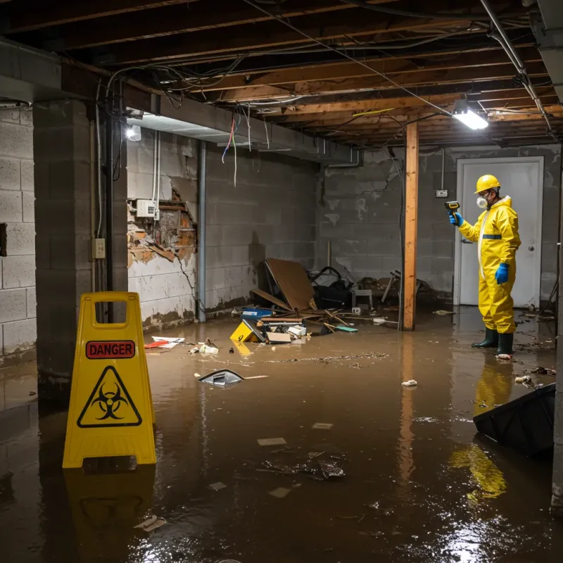 Flooded Basement Electrical Hazard in Bal Harbour, FL Property